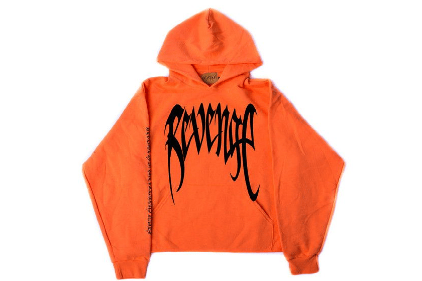 Revenge hoodie red cheap and black